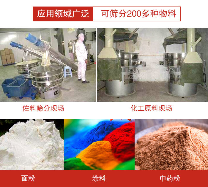 不銹鋼振動篩應用領域廣泛可篩分200多種物料。